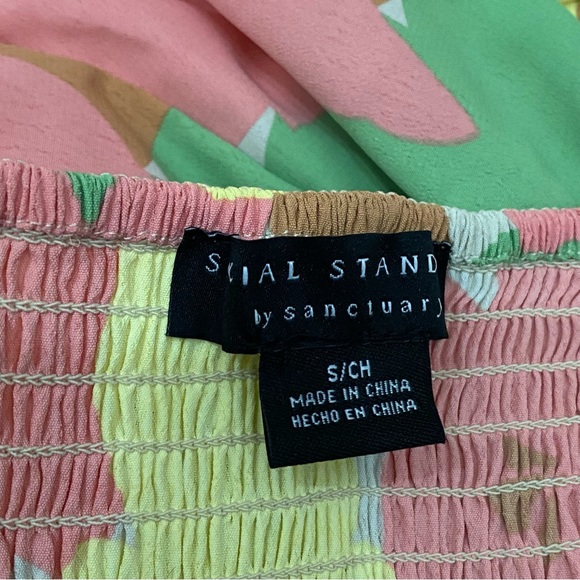 SOCIAL STANDARD by Sanctuary Smocked Back in Fiesta Floral Summer Dress Size S - Picture 15 of 16